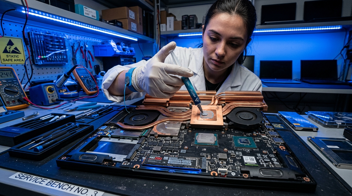 Mantenimiento térmico y reparación de laptops y PC en Vioroc